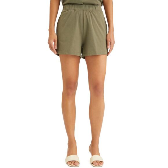 Sanctuary Essential Cotton Knit Shorts Organic Green - Picture 1 of 2